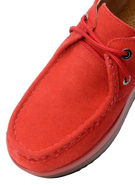 ЖЕНСКИЕ МОКАСИНЫ НА ТАНКЕТКЕ НАТУРАЛЬНАЯ ЗАМША BINIFOOT ТАЙВАНЬ