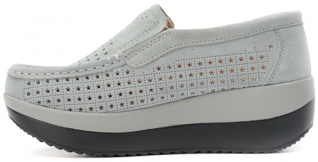 ЖЕНСКИЕ МОКАСИНЫ С ПЕРФОРАЦИЕЙ НАТУРАЛЬНАЯ ЗАМША BINIFOOT ТАЙВАНЬ