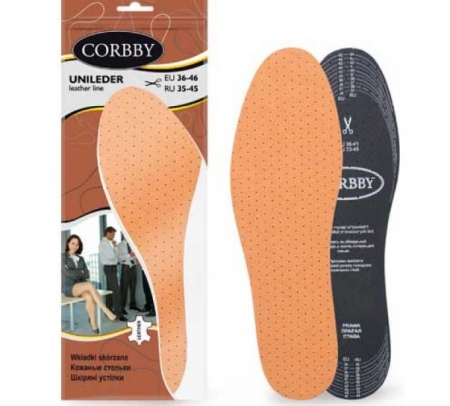 CORBBY UNILEDER СТЕЛЬКИ НАТУРАЛЬНАЯ КОЖА БЕЗРАЗМЕРНЫЕ
