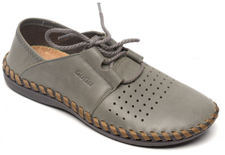 МУЖСКИЕ МОКАСИНЫ С ПЕРФОРАЦИЕЙ НАТУРАЛЬНАЯ КОЖА GUGU ГЕРМАНИЯ