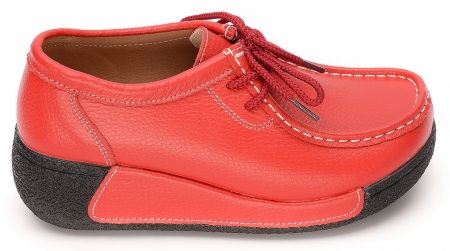 ЖЕНСКИЕ МОКАСИНЫ НА ТАНКЕТКЕ НАТУРАЛЬНАЯ КОЖА BINIFOOT/BNF ТАЙВАНЬ