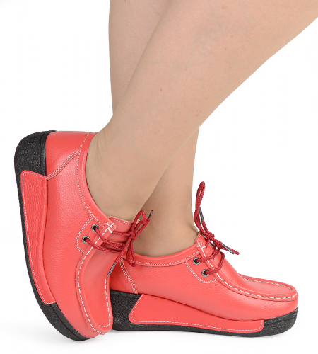 ЖЕНСКИЕ МОКАСИНЫ НА ТАНКЕТКЕ НАТУРАЛЬНАЯ КОЖА BINIFOOT/BNF ТАЙВАНЬ