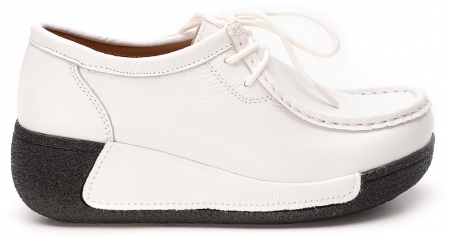 ЖЕНСКИЕ МОКАСИНЫ НА ТАНКЕТКЕ НАТУРАЛЬНАЯ КОЖА BINIFOOT/BNF ТАЙВАНЬ