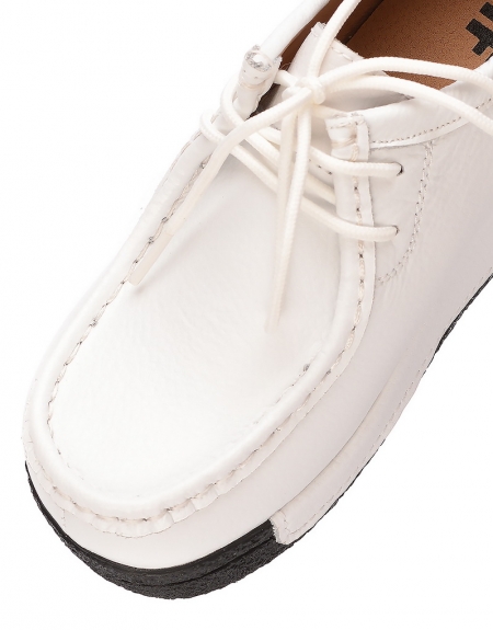 ЖЕНСКИЕ МОКАСИНЫ НА ТАНКЕТКЕ НАТУРАЛЬНАЯ КОЖА BINIFOOT/BNF ТАЙВАНЬ