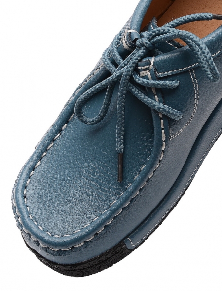 ЖЕНСКИЕ МОКАСИНЫ НА ТАНКЕТКЕ НАТУРАЛЬНАЯ КОЖА BINIFOOT/BNF ТАЙВАНЬ