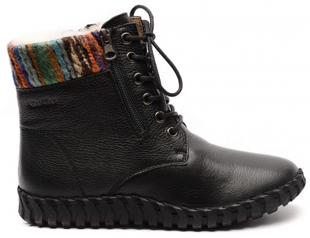 ЖЕНСКИЕ БОТИНКИ НАТУРАЛЬНАЯ КОЖА НАТУРАЛЬНЫЙ МЕХ GUGU ГЕРМАНИЯ