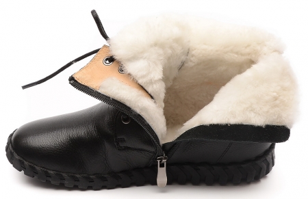 ЖЕНСКИЕ БОТИНКИ НАТУРАЛЬНАЯ КОЖА НАТУРАЛЬНЫЙ МЕХ GUGU ГЕРМАНИЯ