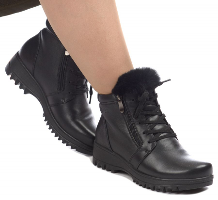 ЖЕНСКИЕ БОТИНКИ НАТУРАЛЬНАЯ КОЖА / 100% ШЕРСТЬ GUGU ГЕРМАНИЯ