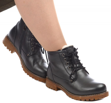 ЖЕНСКИЕ БОТИНКИ НАТУРАЛЬНАЯ КОЖА НАТУРАЛЬНЫЙ МЕХ GUGU ГЕРМАНИЯ