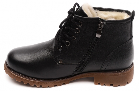 ЖЕНСКИЕ БОТИНКИ НАТУРАЛЬНАЯ КОЖА НАТУРАЛЬНЫЙ МЕХ GUGU ГЕРМАНИЯ