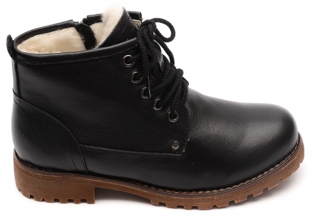 ЖЕНСКИЕ БОТИНКИ НАТУРАЛЬНАЯ КОЖА НАТУРАЛЬНЫЙ МЕХ GUGU ГЕРМАНИЯ