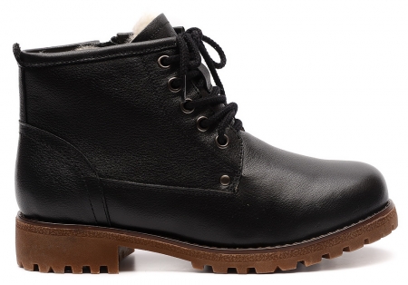 ЖЕНСКИЕ БОТИНКИ НАТУРАЛЬНАЯ КОЖА НАТУРАЛЬНЫЙ МЕХ GUGU ГЕРМАНИЯ