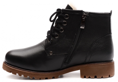 ЖЕНСКИЕ БОТИНКИ НАТУРАЛЬНАЯ КОЖА НАТУРАЛЬНЫЙ МЕХ GUGU ГЕРМАНИЯ