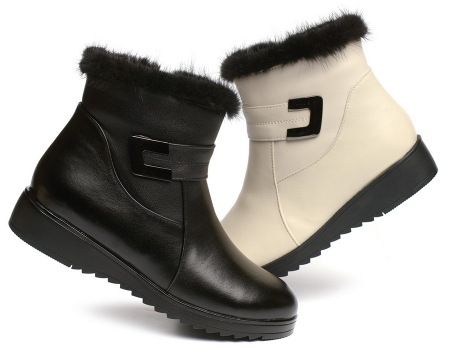 ЖЕНСКИЕ БОТИНКИ НАТУРАЛЬНАЯ КОЖА НАТУРАЛЬНЫЙ МЕХ GUGU ГЕРМАНИЯ