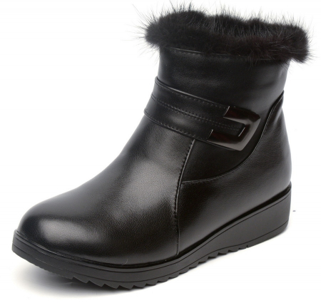 ЖЕНСКИЕ БОТИНКИ НАТУРАЛЬНАЯ КОЖА НАТУРАЛЬНЫЙ МЕХ GUGU ГЕРМАНИЯ