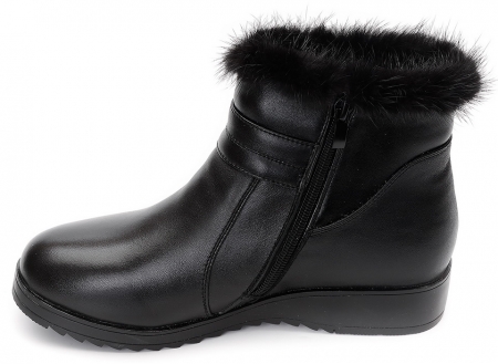 ЖЕНСКИЕ БОТИНКИ НАТУРАЛЬНАЯ КОЖА НАТУРАЛЬНЫЙ МЕХ GUGU ГЕРМАНИЯ