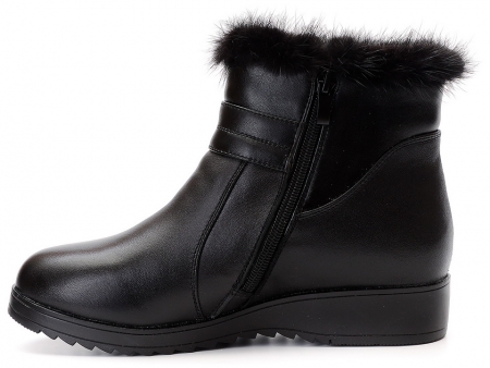 ЖЕНСКИЕ БОТИНКИ НАТУРАЛЬНАЯ КОЖА НАТУРАЛЬНЫЙ МЕХ GUGU ГЕРМАНИЯ