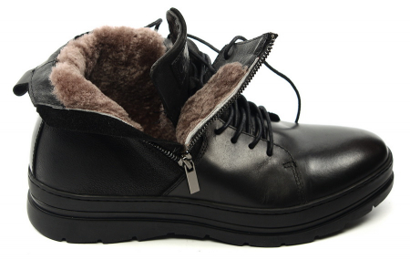 МУЖСКИЕ БОТИНКИ НАТУРАЛЬНАЯ КОЖА НАТУРАЛЬНЫЙ МЕХ GUGU ГЕРМАНИЯ