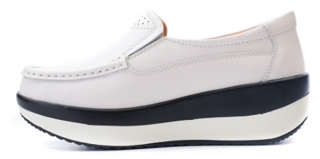 ЖЕНСКИЕ МОКАСИНЫ НА ТАНКЕТКЕ НАТУРАЛЬНАЯ КОЖА BINIFOOT/BNF ТАЙВАНЬ