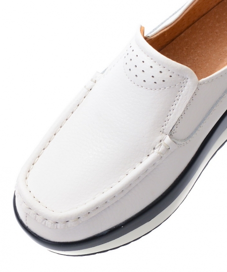 ЖЕНСКИЕ МОКАСИНЫ НА ТАНКЕТКЕ НАТУРАЛЬНАЯ КОЖА BINIFOOT/BNF ТАЙВАНЬ