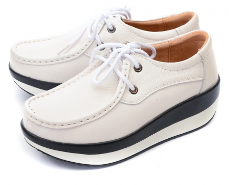 ЖЕНСКИЕ МОКАСИНЫ НА ТАНКЕТКЕ НАТУРАЛЬНАЯ КОЖА BINIFOOT/BNF ТАЙВАНЬ