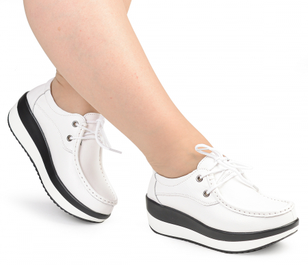 ЖЕНСКИЕ МОКАСИНЫ НА ТАНКЕТКЕ НАТУРАЛЬНАЯ КОЖА BINIFOOT/BNF ТАЙВАНЬ