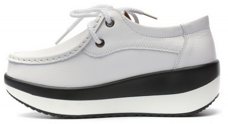 ЖЕНСКИЕ МОКАСИНЫ НА ТАНКЕТКЕ НАТУРАЛЬНАЯ КОЖА BINIFOOT/BNF ТАЙВАНЬ