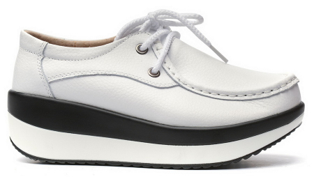 ЖЕНСКИЕ МОКАСИНЫ НА ТАНКЕТКЕ НАТУРАЛЬНАЯ КОЖА BINIFOOT/BNF ТАЙВАНЬ