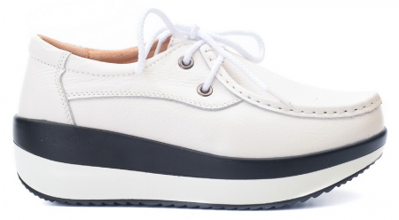 ЖЕНСКИЕ МОКАСИНЫ НА ТАНКЕТКЕ НАТУРАЛЬНАЯ КОЖА BINIFOOT/BNF ТАЙВАНЬ