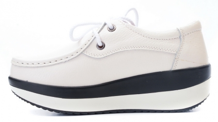 ЖЕНСКИЕ МОКАСИНЫ НА ТАНКЕТКЕ НАТУРАЛЬНАЯ КОЖА BINIFOOT/BNF ТАЙВАНЬ