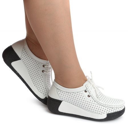 ЖЕНСКИЕ МОКАСИНЫ НА ТАНКЕТКЕ НАТУРАЛЬНАЯ КОЖА BINIFOOT/BNF ТАЙВАНЬ