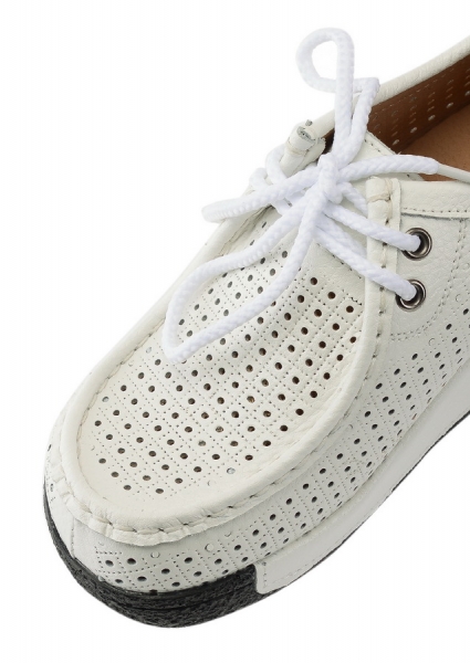 ЖЕНСКИЕ МОКАСИНЫ НА ТАНКЕТКЕ НАТУРАЛЬНАЯ КОЖА BINIFOOT/BNF ТАЙВАНЬ