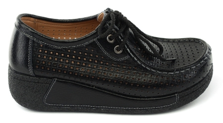 ЖЕНСКИЕ МОКАСИНЫ НА ТАНКЕТКЕ НАТУРАЛЬНАЯ КОЖА BINIFOOT/BNF ТАЙВАНЬ