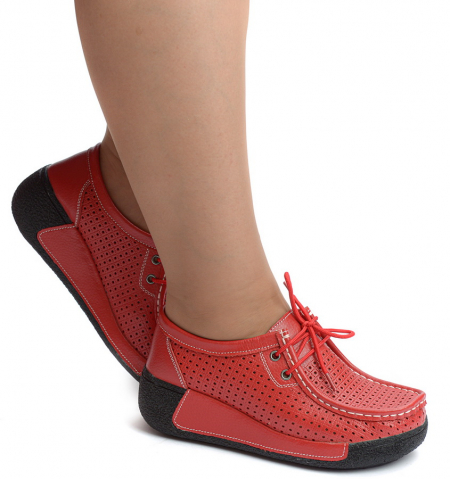 ЖЕНСКИЕ МОКАСИНЫ НА ТАНКЕТКЕ НАТУРАЛЬНАЯ КОЖА BINIFOOT/BNF ТАЙВАНЬ