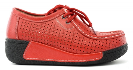 ЖЕНСКИЕ МОКАСИНЫ НА ТАНКЕТКЕ НАТУРАЛЬНАЯ КОЖА BINIFOOT/BNF ТАЙВАНЬ