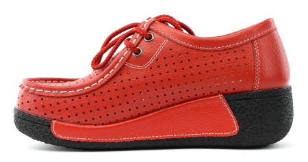 ЖЕНСКИЕ МОКАСИНЫ НА ТАНКЕТКЕ НАТУРАЛЬНАЯ КОЖА BINIFOOT/BNF ТАЙВАНЬ