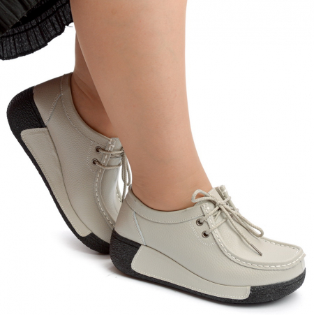 ЖЕНСКИЕ МОКАСИНЫ НА ТАНКЕТКЕ НАТУРАЛЬНАЯ КОЖА BINIFOOT/BNF ТАЙВАНЬ