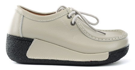 ЖЕНСКИЕ МОКАСИНЫ НА ТАНКЕТКЕ НАТУРАЛЬНАЯ КОЖА BINIFOOT/BNF ТАЙВАНЬ