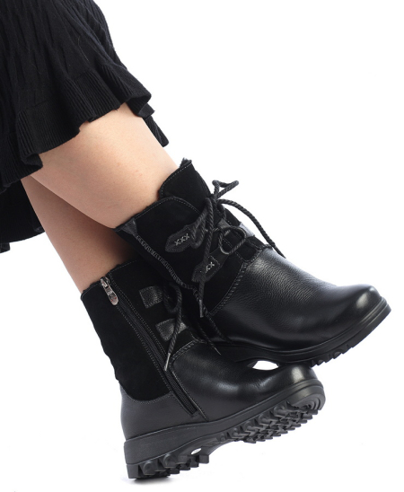 ЖЕНСКИЕ САПОГИ НАТУРАЛЬНАЯ КОЖА+ЗАМША/ НАТУРАЛЬНЫЙ МЕХ GUGU ГЕРМАНИЯ