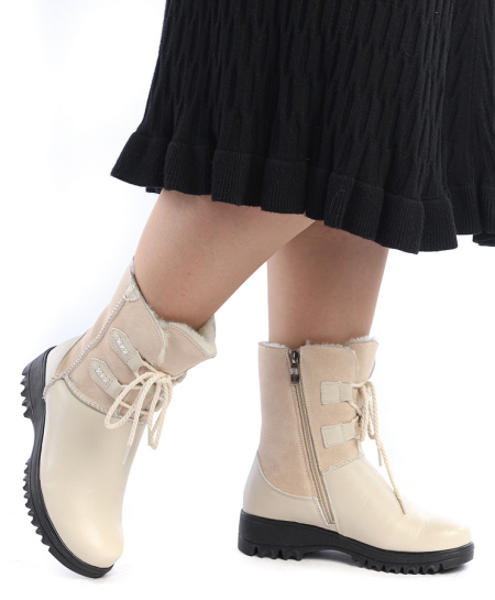 ЖЕНСКИЕ САПОГИ НАТУРАЛЬНАЯ КОЖА+ЗАМША/ НАТУРАЛЬНЫЙ МЕХ GUGU ГЕРМАНИЯ