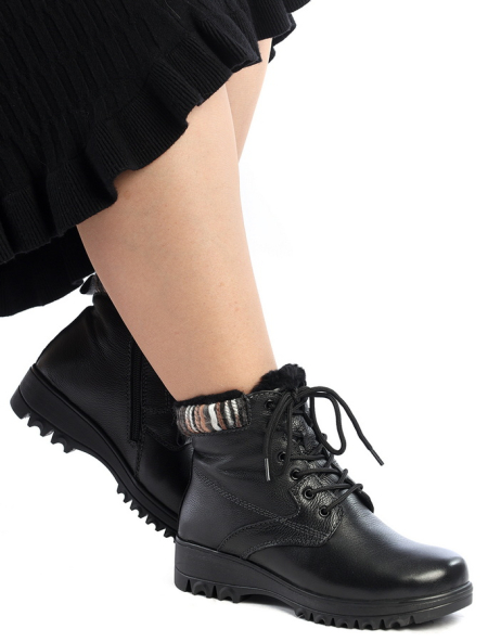 ЖЕНСКИЕ БОТИНКИ НАТУРАЛЬНАЯ КОЖА/ НАТУРАЛЬНЫЙ МЕХ GUGU ГЕРМАНИЯ