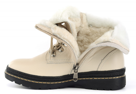 ЖЕНСКИЕ БОТИНКИ НАТУРАЛЬНАЯ КОЖА+ДУБЛЕНКА/ НАТУРАЛЬНЫЙ МЕХ GUGU ГЕРМАНИЯ