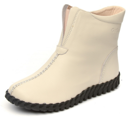 ЖЕНСКИЕ БОТИНКИ НАТУРАЛЬНАЯ КОЖА НАТУРАЛЬНЫЙ МЕХ GUGU ГЕРМАНИЯ