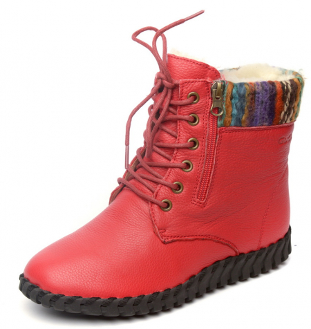 ЖЕНСКИЕ БОТИНКИ НАТУРАЛЬНАЯ КОЖА НАТУРАЛЬНЫЙ МЕХ GUGU ГЕРМАНИЯ