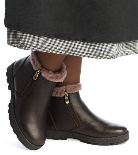 ЖЕНСКИЕ БОТИНКИ НАТУРАЛЬНАЯ КОЖА НАТУРАЛЬНЫЙ МЕХ GUGU ГЕРМАНИЯ