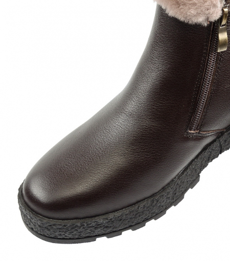 ЖЕНСКИЕ БОТИНКИ НАТУРАЛЬНАЯ КОЖА НАТУРАЛЬНЫЙ МЕХ GUGU ГЕРМАНИЯ