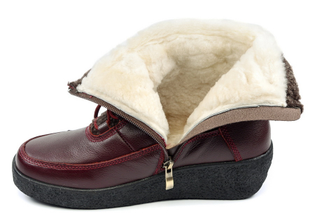 ЖЕНСКИЕ БОТИНКИ НАТУРАЛЬНАЯ КОЖА НАТУРАЛЬНЫЙ МЕХ GUGU ГЕРМАНИЯ