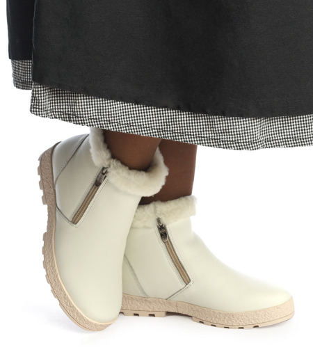 ЖЕНСКИЕ БОТИНКИ НАТУРАЛЬНАЯ КОЖА НАТУРАЛЬНЫЙ МЕХ GUGU ГЕРМАНИЯ