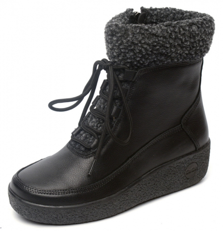 ЖЕНСКИЕ БОТИНКИ НАТУРАЛЬНАЯ КОЖА НАТУРАЛЬНЫЙ МЕХ GUGU ГЕРМАНИЯ