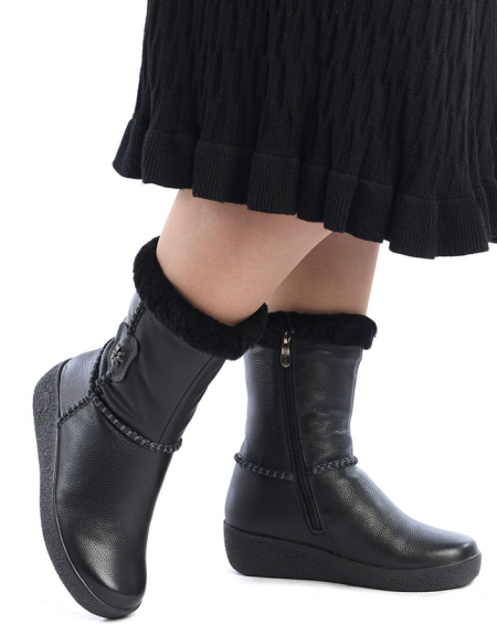 ЖЕНСКИЕ САПОГИ НАТУРАЛЬНАЯ КОЖА НАТУРАЛЬНЫЙ МЕХ GUGU ГЕРМАНИЯ